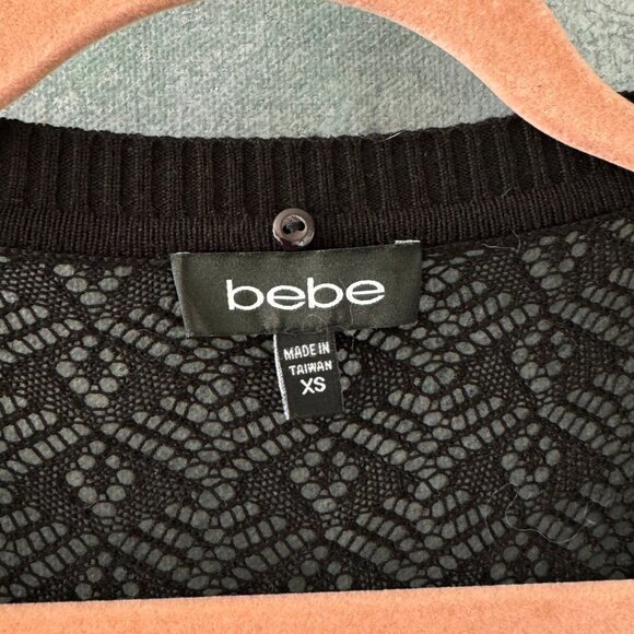 Bebe Black Lace Cardigan - Picture 4 of 6